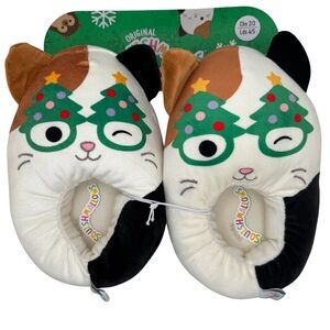Squishmallows Christmas Calico Cat Slippers Chs 2/3 Lds 4/5 Jazwares NWT